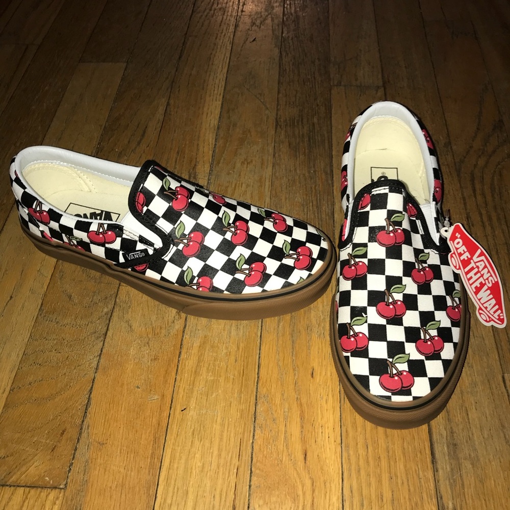 Cherry checkered vans